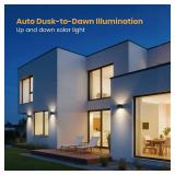 SOTTLOT Solar Wall Lights, 4000K 700LM Up and Down Solar Lights Outdoor Waterproof, Super Brightness Cube Design LED Solars Outdoor Light Decorative for Porch Patio Yard Fence, 1pcs