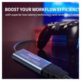Papeaso Video Capture Card, Video Recording Card Wonderful 4K HDMI to 1080P USB C for Gaming Streaming TV Recorder, for Windows Mac OS System with USB C Adapter to Adjust PS4, Switch, Xbox1