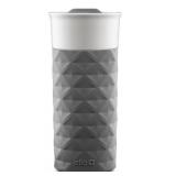 Ello Ogden Ceramic Travel Mug with Splash-Resistant Slider Lid and Protective Silicone Boot, Perfect for Coffee or Tea, BPA Free, Dishwasher Safe, Gray, 16 oz, 758-0438-040