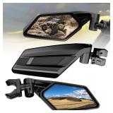 Esploratori UTV Side Mirrors for 1.5-2 Roll Bar SXS RZR Side Mirrors with Adjustable Mirror Compatible with Polaris RZR 1000 Can Am Maverick Kawasaki Mule Arctic Cat Wildcat Pioneer Rhino Yamaha YXZ