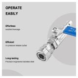 Raincovo Ball Valve Pressure Washer for Hot Water, Stainless Steel, 3/8 Quick Connect Shut Off Valve for High Power Washer Gun and Hose, 5000 PSI
