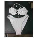 ZAFUL Women High Cut Bestselling Bikini Sets String Sexy Swimsuit Two Piece Underwire Bathing Suit Brazilian Cheeky Cut Out Cute Swimwear White S