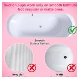 Portable Spa Bubble Bath Massager,Full Body Waterproof Spa Mat for Bathtub, 6-Speed Bubbles, Remote Control & Non-Slip Suction Cups for Home Relaxation