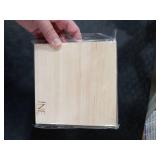 JNE Hinoki Cypress Wood Cutting Board, Cheese Board, Chopping Board, Serving Board for Wine, Crackers, Fruit. Housewarming, Wedding, Birthday gift. Trivet (Square-7x1.2)