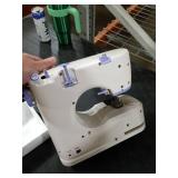 Stoigeld Sewing Machine for Beginners with 20 Pcs Fabric and 32 Pcs Sewing Threads Kit,Portable Sewing Machine with 12 Built-in Stitches,2 Speed(High-Low Speeds) - White Blue