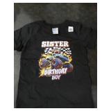 Sister of the Birthday Boy Monster Truck Birthday Party T-Shirt 4T
