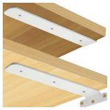 Alise Floating Shelf Brackets 4 Pcs, 90° L Brackets Heavy Duty for Wood, 12in White Brackets for Walls Hidden Shelves, Metal Shelving Supports for Home, Garden, Office and DIY