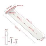 Alise Floating Shelf Brackets 4 Pcs, 90° L Brackets Heavy Duty for Wood, 12in White Brackets for Walls Hidden Shelves, Metal Shelving Supports for Home, Garden, Office and DIY