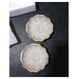 Meideal Ceramic Soy Sauce Dish, 2 Oz Beige Dipping Bowls Set, Small Serving Bowls, Set of 2 Mini Dip Plates for Side Dishes, Ketchup, Appetizer, Soy, Vinegar, Sushi, BBQ, Party, Condiments (L)