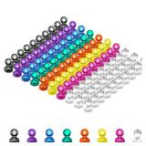 VNDUEEY 96PCS Strong Fridge Magnets, Colorful Magnetic Push Pins for Bulletin Board, Dry Erase Magnets Refrigerator Magnet, Small Strong Magnets for Whiteboard, Kitchen, School, Office, Map (8 Colors)