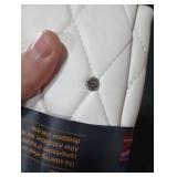 KAFEEK Diamond Soft Leather Steering Wheel Cover with Bling Bling Crystal Rhinestones, Universal 15 inch, Pure White