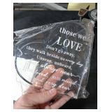 Jetec Bereavement Gift Acrylic Heart Sympathy Memorial Condolence Gift for Loss of Loved One Remember Me Grieving Present for Remembrance Table Decor(6 x 6 x 0.6 Inch)