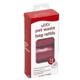 Ubbi Dog Poop Bags, Waste Bag Refill Rolls for Dogs, Leak Proof, Lavender Scented, 72 Count