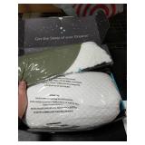 DreamyBlue Signature Pillow w/Adjustable Loft Shredded Memory Foam Fill Neutral Alignment for Side, Back, and Stomach Sleepers Washable Bamboo Rayon Cover CertiPUR-US Certified Foam (Queen)
