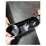 Car Cup Holder Seat Gap Organizer, Multifunctional Cup Drink Holders with PU Leather Cover,Side Insert Center Console Gap Filler Storage Box for Mug Bottle CellPhones Keys Coffee Coasters Cards