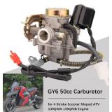 GY6 50cc Carburetor for 49cc 50cc Scooter Moped Carburetor, 139QMB High Performance 4-Stroke Carb with Intake Manifold, Fits PD18J Engine