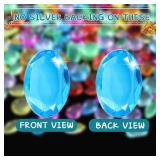100 Pcs Toy Gems Pirate Treasure Jewels Bling Diamonds Jumbo Acrylic Large Fake Gems Vase Filler Multicolor Plastic Gemstones for Party Table Scatters Decorations Xmas Gift Filling Favors, 6 Styles