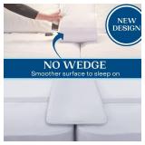 FeelAtHome Premium 12 Bed Bridge (NO-Wedge Design) - Twin XL to King Bed Converter Kit with Double Straps- Extra Wide Memory Foam - Anti-Sink & Non-Slip Twin King Bed Converter - Mattress Connector