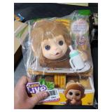Little Live Pets My Baby Monkey Mango, 50+ Sounds and Reactions, Plush Interactive Monkey Toy Set with Accessories, Interactive Pets for Kids Ages 4+