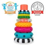 Sassy Stacks of Circles Stacking Ring STEM Learning Toy, Age 6+ Months, Multi, 9 Piece Set