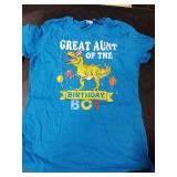 Great aunt Of The Birthday Boy Dinosaur T-Rex Family T-Shirt Medium