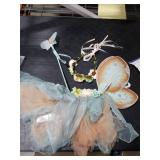 DJDLPARTY Girls Fairy Costume Set with Butterfly Wings Tutu Wand and Halo Headband (Teal, 3-5 Years old)