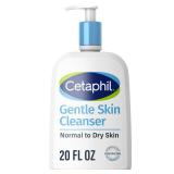 Cetaphil Face Wash, Hydrating Gentle Skin Cleanser for Dry to Normal Sensitive Skin, 20 oz, Fragrance Free, Soap Free and Non-Foaming MISSING NOZZLE