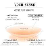 VOCH GALA Nipple Covers for Women-Seamless and Sheer Adhesive Silicone Nipple Pasties for Women Reusable, Sticky Breast Petals Creme