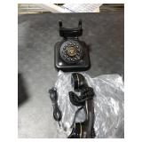 Retro Rotary Dial Telephone, Old Fashioned Landline Phones with Classic Metal Bell, 1960s Vintage Wire Telephone, Classic Black Corded Phone Redial Function for Home Office