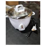 AROMA Select Stainless Rice Cooker, 3-Cup (Uncooked) / 6-Cup (Cooked), Stainless Steel Inner Pot, Small Rice Cooker, Auto Keep Warm, 1.2 Qt, White, ARC-753SG