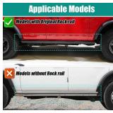 2 Pcs Side Steps Compatible with Ford Bronco 2/4 Door with Rock Rail 2025 2024 2023 2022 2021, Heavy Duty Running Boards Nerf Bars Exterior Accessories