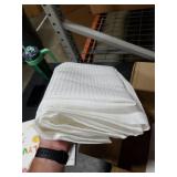 Extra Long Shower Curtain with 84 inch Height, Fabric, Waffle Weave, Hotel Luxury Spa, Water Repellent, Machine Washable, 230 GSM Heavy Duty, White Pique Pattern Decorative Bathroom Curtain