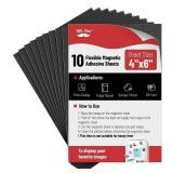 Mr. Pen- Adhesive Magnetic Sheets, 4 x 6, 10 Pack, with Adhesive Backing, Flexible Picture Magnets, Cuttable Magnetic Sheets.