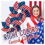 Gushu 20pcs Fourth of July Pinwheels,Red White and Blue 4th of July Decorations American Flag Pinwheel, Garden Wind Spinners Patriotic Yard Outdoor Decor, Memorial Day Independence Party Supplies