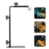 BOURDSERK Reptile Lamp Stand, Adjustable 16-31 Inch Domes Heat Lamp Metal Bracket Floor Light Holder for Reptile Terrarium Lighting Heating Light and Dome lampshade, Large