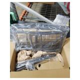 Grey Metal Wire Storage Shelf