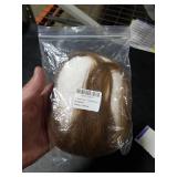 AiUree 10Inch 2pcs Layeder Remy Hair Long Bangs Side Bangs False Bangs Clip-In Bangs Human Hair Extension Middle Part Fringe Hair Pieces Fake Fringe Invisible Bangs for Women Light Brown