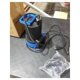 QIOMALA 1 HP Sump Pump Submersible, 3200 GPH Utility Pump Portable Transfer Electric Water Pumps with 25 FT Cord for Swimming Pool Draining, Garden, Basement, Flood, Hot Tub, Blue