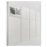 White Cork Board Tiles | Large Cork Board Alternative | Felt Wall Tiles (12-Pack) | Aesthetic Felt Bulletin Board for Office, Home & Classroom | Large Cork Boards for Walls Memo Board | White