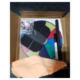 Retbtnm 8 Inch Prize Wheel Spinner with Stand, Dry Erase Spinning Wheel for Prizes with Marker and Cloth Used for Wiping, Spin The Wheel Game for Home Parties, Trade Shows & Classroom Activities