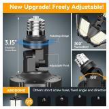 LED Garage Light 2 Pack Super Bright 15000LM LED Shop Ceiling Lights 6500K Garage Lighting, 360° & 180° Adjustable Basement Lights with 6 Deformable Panels Screw in E26 E27 Socket for Storage Ba