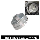 DPTOOL 64.5mm Oil Filter Cap Wrench Oil Filter Housing Removal Tool Compatible with Toyota Corolla Prius Lexus with 3/8 Calibre 14 Notches 6 Slots 2.0L-5.7L Engine