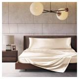 Treely Satin Pillow Cover 20x48 Inches,Silky Satin Body Pillow Pillowcase Protect Hair and Skin,Slip Long Pillow Cases with Envelope Closure, Beige