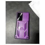 Case for Samsung Galaxy S23 Ultra: Military Grade Drop Proof Protection Rugged Protective S22 Ultra 5G Phone Cover with Built-in Kickstand & Slide - Shockproof TPU Shell Matte Textured Bumper-Purple