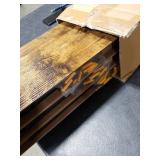 QEEIG Floating Shelves for Wall Bathroom Shelf Bedroom Kitchen Living Room Hanging Book Shelves Small Farmhouse Decor 16 inch Set of 3, Rustic Brown (015-BN3)