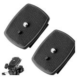 Voganacee 2-Pack Universal 43x43mm Quick Release Plate Set for Velbon Tripods, Compatible with CX-444, CX-888, CX-460, DF-50 - Durable, Easy-to-Use Quick Release System for Efficient Photography
