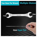 DURATECH 11 mm x 13 mm Super-Thin Open End Wrench, Metric