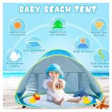 Monobeach Baby Beach Tent Pop Up Portable Shade Pool UV Protection Sun Shelter for Infant