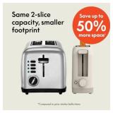 bella 2 Slice Slim Toaster, Fits-anywhere Kitchenware, 6 Setting Shade Control with Reheat and Cancel Buttons, Fits sourdough, 10 Long Slot, Anti Jam and Auto Shutoff, 900 Watt, Oatmilk - Retail: $2