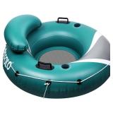 River Tubes for Floating Heavy Duty, Pool Float Adult, 53\ Inflatable Float Tube for Beach Lake Rafting, River Floats with Mesh Bottom - Retail: $40in